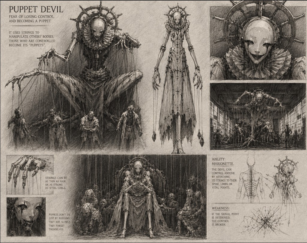 Puppet Devil concept sheet